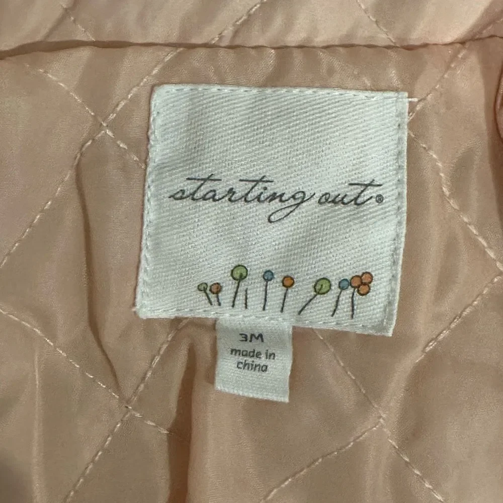 Infant Girl Puffer Coat‎ Pink 3 month